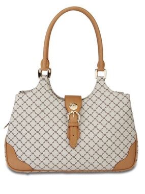 RIONI Signature Madeline
Monogram Tote Handbag with Leather Trim